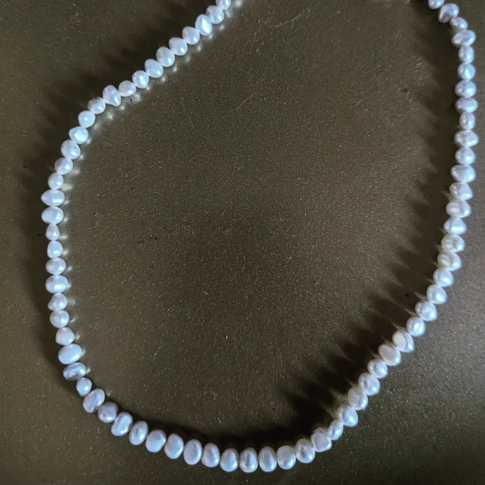 RAW pearl short necklace